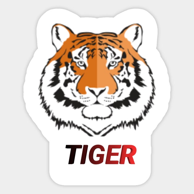 Tiger t-shirt Sticker by Hamzayounis